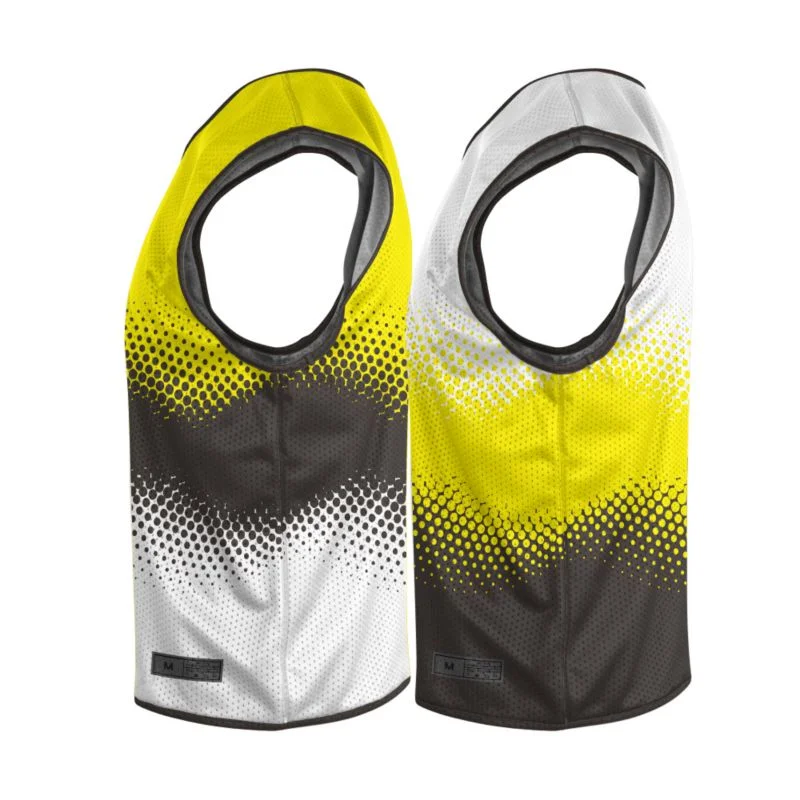 Custom Halftone Gradient Reversible Sleeveless Lacrosse Jersey | OEM