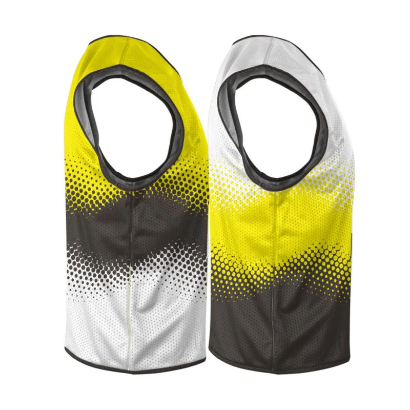 Custom Halftone Gradient Reversible Sleeveless Lacrosse Jersey | OEM